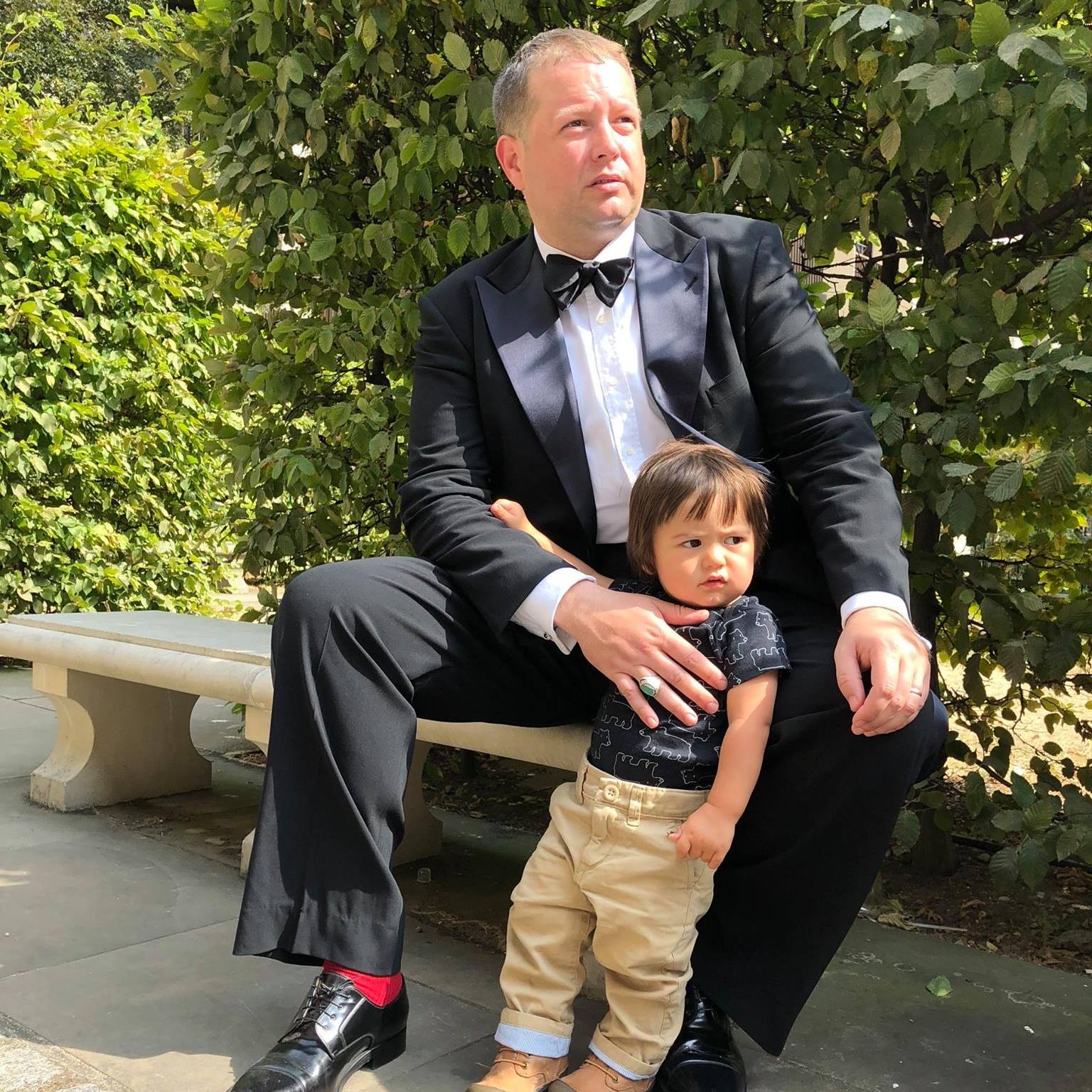 Dr. Wagner with his son, Alastair