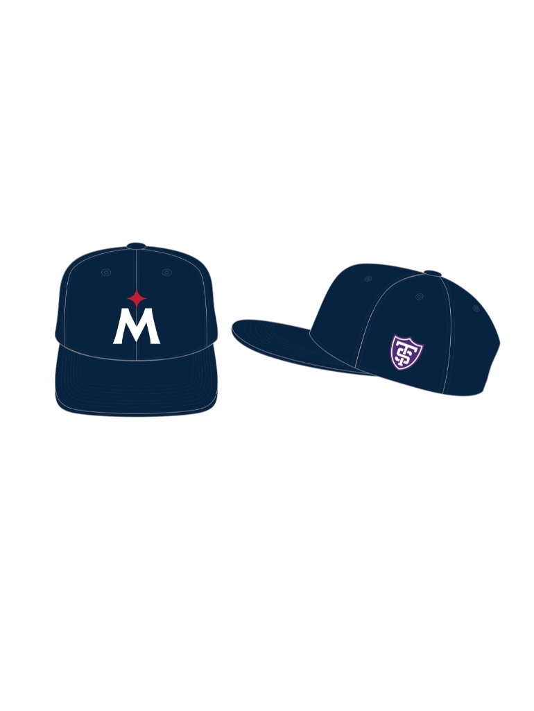 Co-branded hats with the new Twins logo