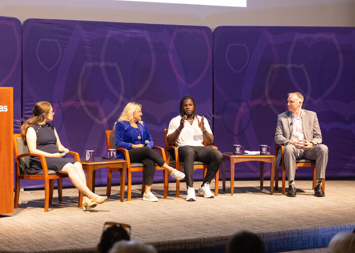 Panel discussion at the Finding Forward event.