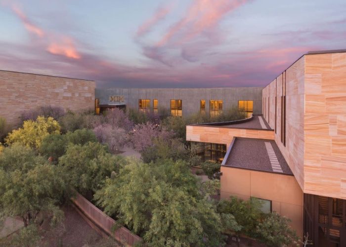 The MIM in Phoenix, AZ at sunset