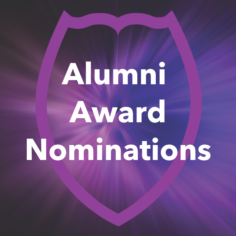 Alumni Award Nominations over St. Thomas shield