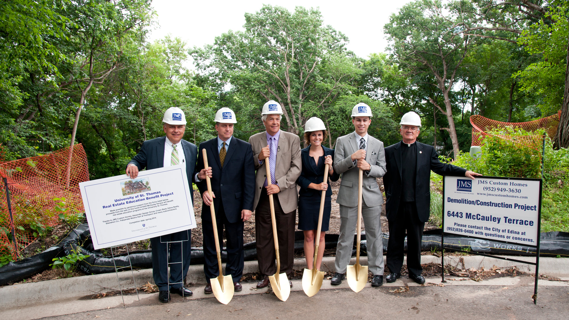 REAC members attend a groundbreaking ceremony
